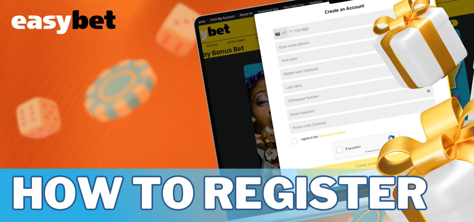 Registration on Easybet