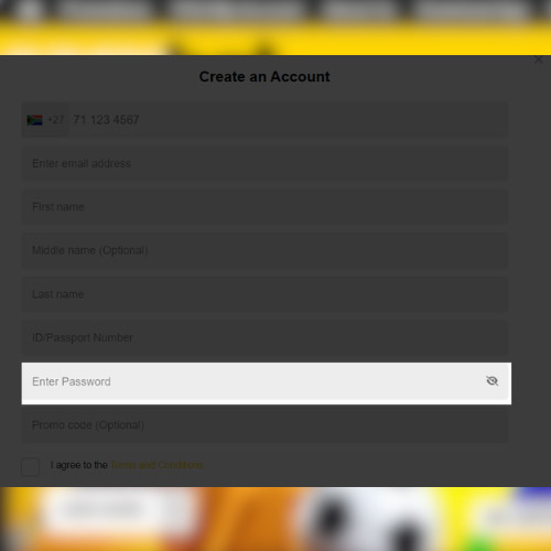 Choose a strong password at Easybet